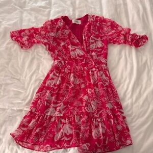 ba&sh Pink Floral Mini Dress
